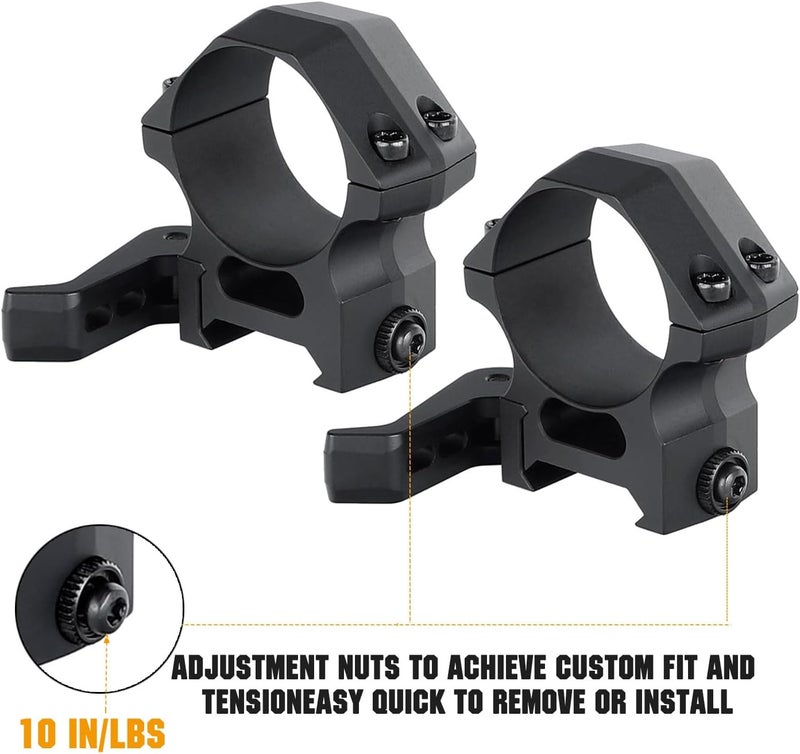ohhunt 30mm Scope Rings Quick Detach Scope Rings 30mm Low | Medium | High Profile QD 30 mm Scope Rings 7075 Series Aluminum - Image 3